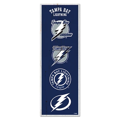 WinCraft Tampa Bay Lightning 6" x 17" Logo Evolution Wood Sign