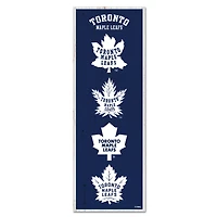 WinCraft Toronto Maple Leafs 6" x 17" Logo Evolution Wood Sign