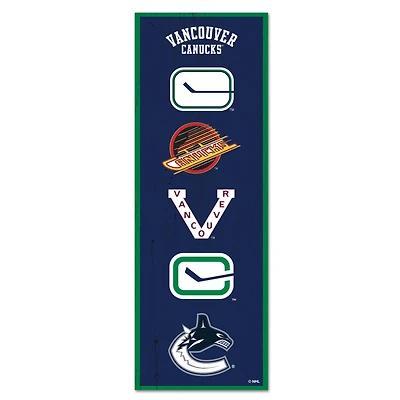 WinCraft Vancouver Canucks 6" x 17" Logo Evolution Wood Sign