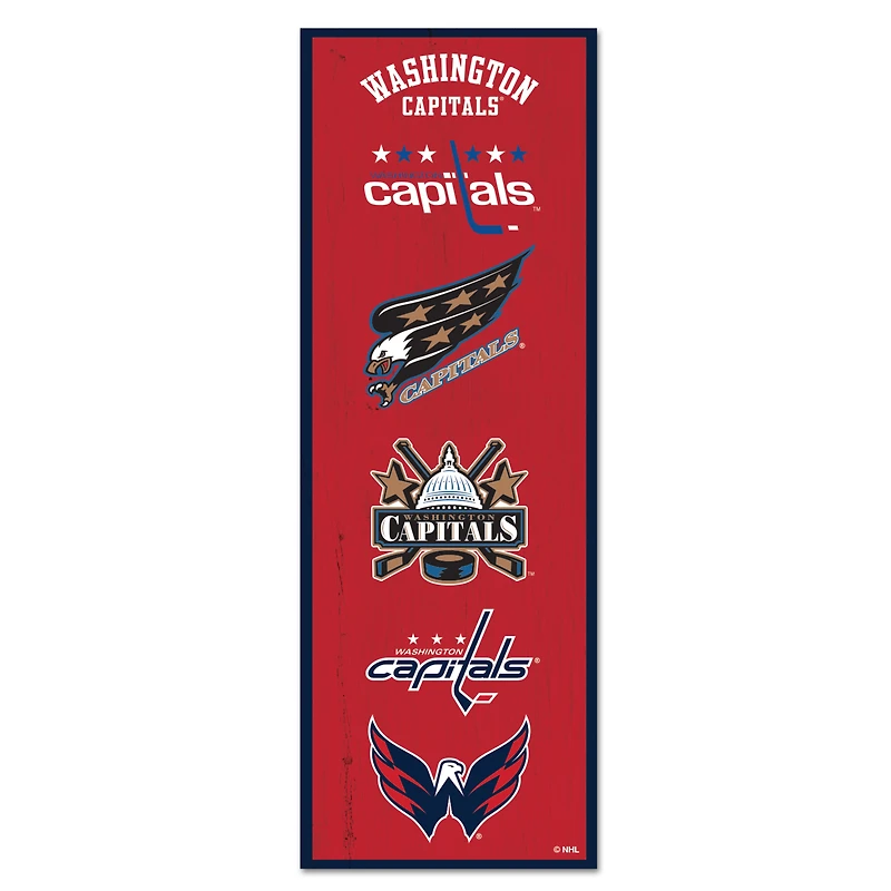 WinCraft Washington Capitals 6" x 17" Logo Evolution Wood Sign