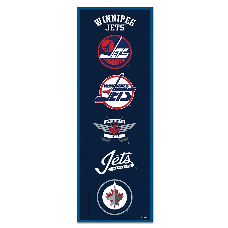 WinCraft Winnipeg Jets 6" x 17" Logo Evolution Wood Sign