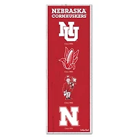 WinCraft Nebraska Huskers 6" x 17" Logo Evolution Wood Sign