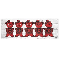 WinCraft Cincinnati Bearcats 6" x 17" Retro Mascot Wood Sign