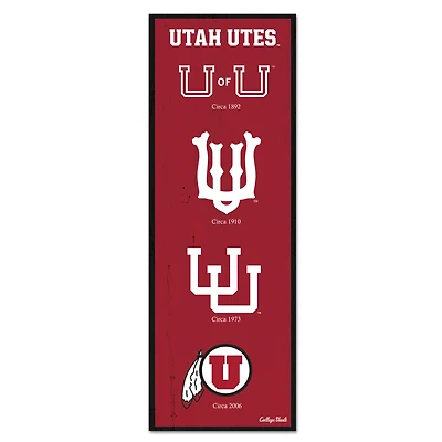 WinCraft Utah Utes 6" x 17" Logo Evolution Wood Sign