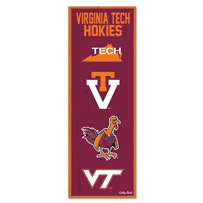 WinCraft Virginia Tech Hokies 6" x 17" Logo Evolution Wood Sign