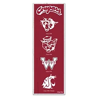 WinCraft Washington State Cougars 6" x 17" Logo Evolution Wood Sign
