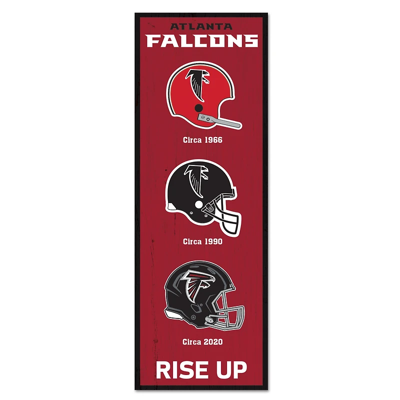 WinCraft Atlanta Falcons 6" x 17" Logo Evolution Wood Sign