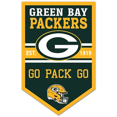 WinCraft Green Bay Packers 11" x 17" Chevron Wood Sign