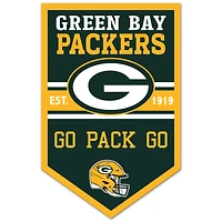 WinCraft Green Bay Packers 11" x 17" Chevron Wood Sign