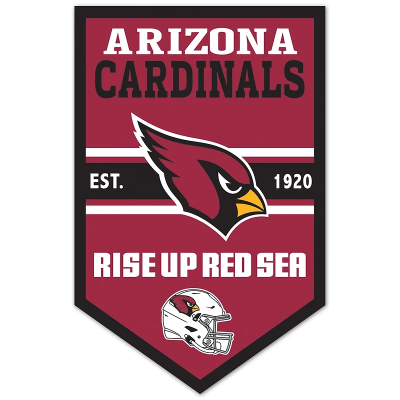 WinCraft Arizona Cardinals 11" x 17" Chevron Wood Sign