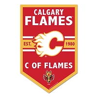 WinCraft Calgary Flames 11" x 17" Chevron Wood Sign