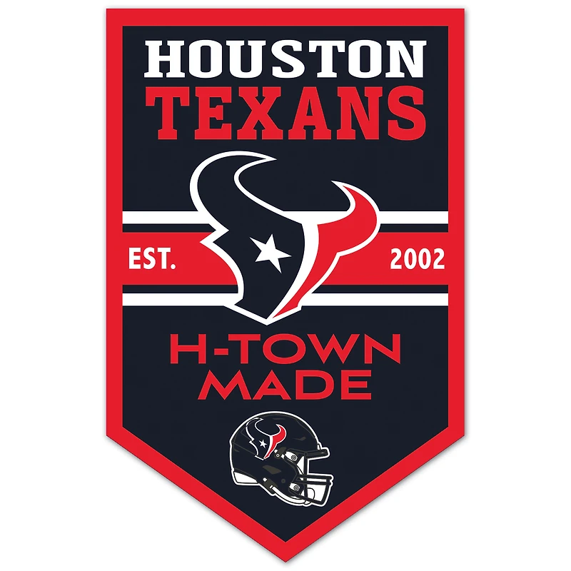 WinCraft Houston Texans 11" x 17" Chevron Wood Sign
