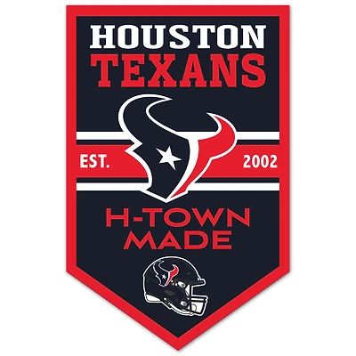 WinCraft Houston Texans 11" x 17" Chevron Wood Sign