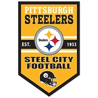 WinCraft Pittsburgh Steelers 11" x 17" Chevron Wood Sign