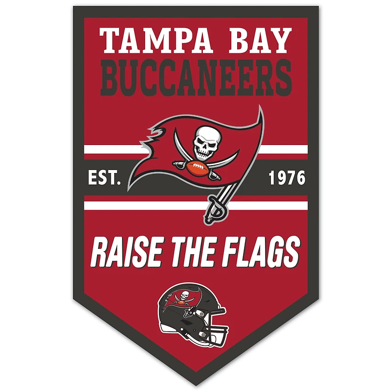 WinCraft Tampa Bay Buccaneers 11" x 17" Chevron Wood Sign