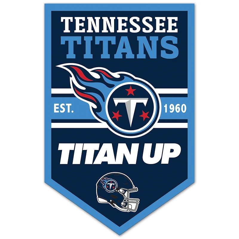 WinCraft Tennessee Titans 11" x 17" Chevron Wood Sign