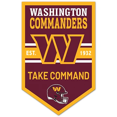 WinCraft Washington Commanders 11" x 17" Chevron Wood Sign