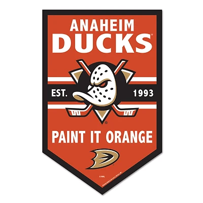 WinCraft Anaheim Ducks 11" x 17" Chevron Wood Sign