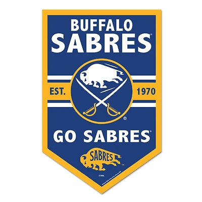 WinCraft Buffalo Sabres 11" x 17" Chevron Wood Sign