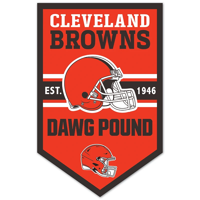 WinCraft Cleveland Browns 11" x 17" Chevron Wood Sign