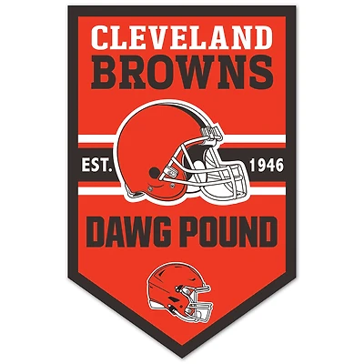 WinCraft Cleveland Browns 11" x 17" Chevron Wood Sign