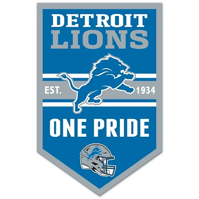 WinCraft Detroit Lions 11" x 17" Chevron Wood Sign
