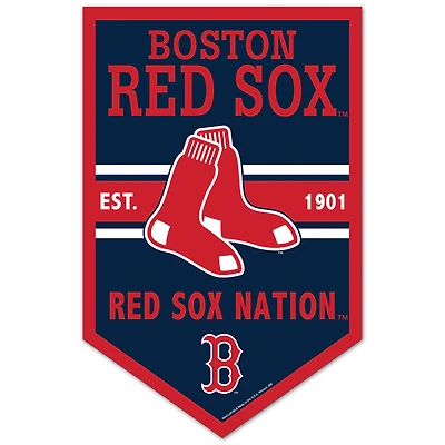 WinCraft Boston Red Sox 11" x 17" Chevron Wood Sign