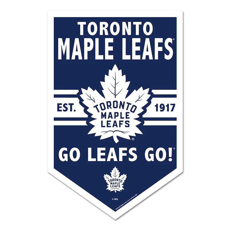 WinCraft Toronto Maple Leafs 11" x 17" Chevron Wood Sign
