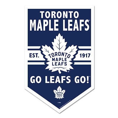 WinCraft Toronto Maple Leafs 11" x 17" Chevron Wood Sign