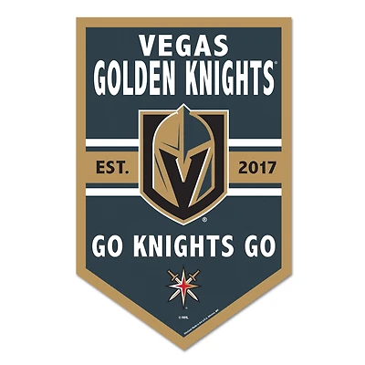 WinCraft Vegas Golden Knights 11" x 17" Chevron Wood Sign
