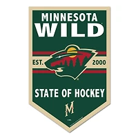 WinCraft Minnesota Wild 11" x 17" Chevron Wood Sign