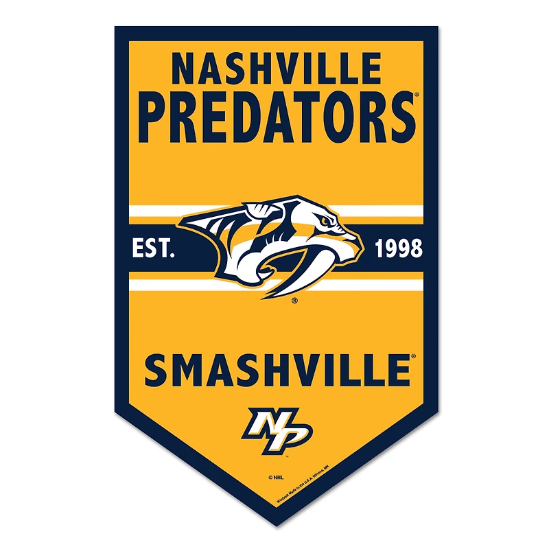 WinCraft Nashville Predators 11" x 17" Chevron Wood Sign