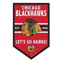 WinCraft Chicago Blackhawks 11" x 17" Chevron Wood Sign