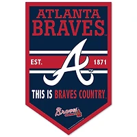 WinCraft Atlanta Braves 11" x 17" Chevron Wood Sign