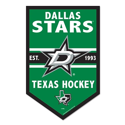 WinCraft Dallas Stars 11" x 17" Chevron Wood Sign