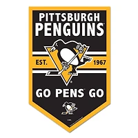 WinCraft Pittsburgh Penguins 11" x 17" Chevron Wood Sign