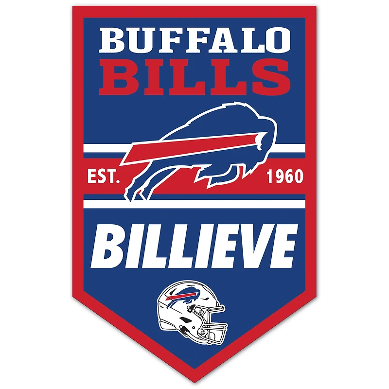 WinCraft Buffalo Bills 11" x 17" Chevron Wood Sign