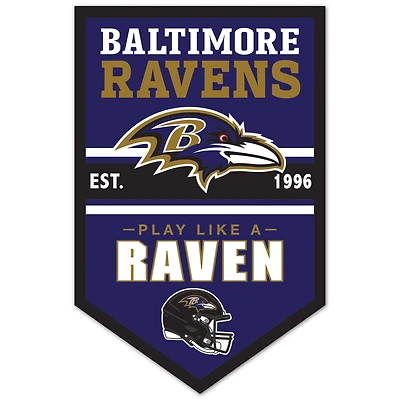 WinCraft Baltimore Ravens 11" x 17" Chevron Wood Sign