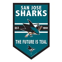 WinCraft San Jose Sharks 11" x 17" Chevron Wood Sign