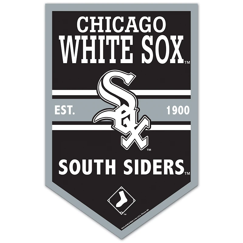 WinCraft Chicago White Sox 11" x 17" Chevron Wood Sign