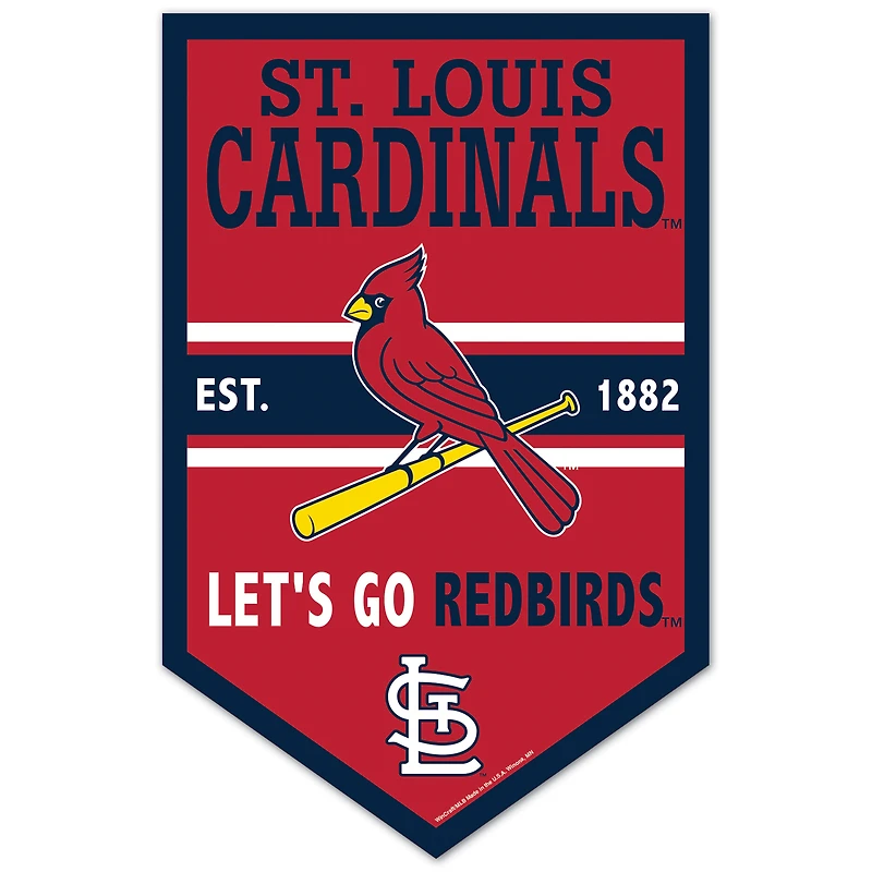 WinCraft St. Louis Cardinals 11" x 17" Chevron Wood Sign