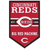 WinCraft Cincinnati Reds 11" x 17" Chevron Wood Sign