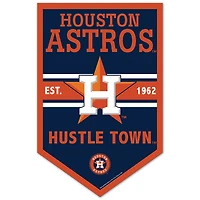 WinCraft Houston Astros 11" x 17" Chevron Wood Sign