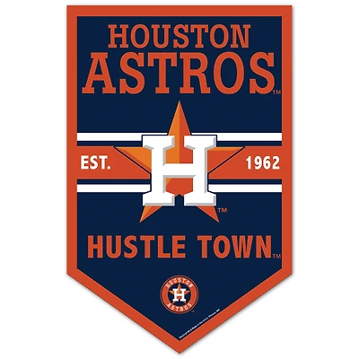 WinCraft Houston Astros 11" x 17" Chevron Wood Sign