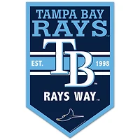 WinCraft Tampa Bay Rays 11" x 17" Chevron Wood Sign