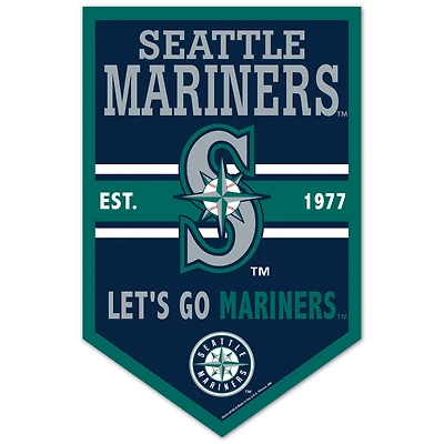 WinCraft Seattle Mariners 11" x 17" Chevron Wood Sign