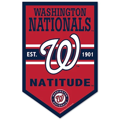 WinCraft Washington Nationals 11" x 17" Chevron Wood Sign