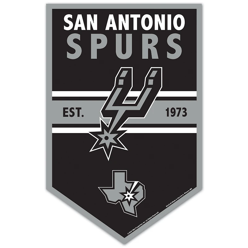 WinCraft San Antonio Spurs 11" x 17" Chevron Wood Sign