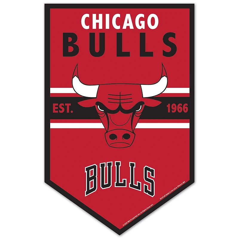 WinCraft Chicago Bulls 11" x 17" Chevron Wood Sign