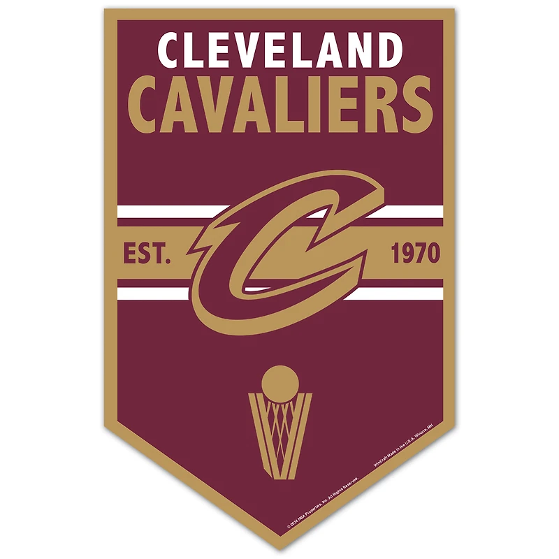 WinCraft Cleveland Cavaliers 11" x 17" Chevron Wood Sign